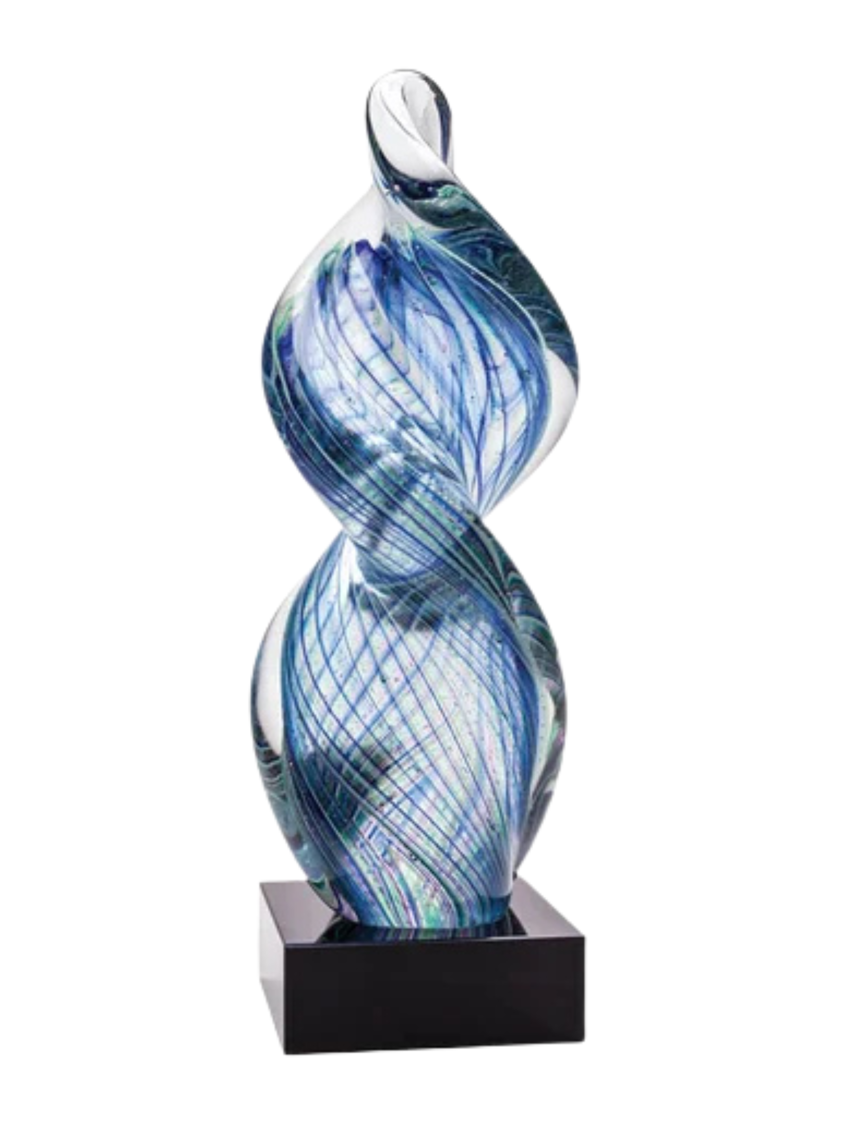 Blue Twist Art Glass Award 10" (Includes Engraving)