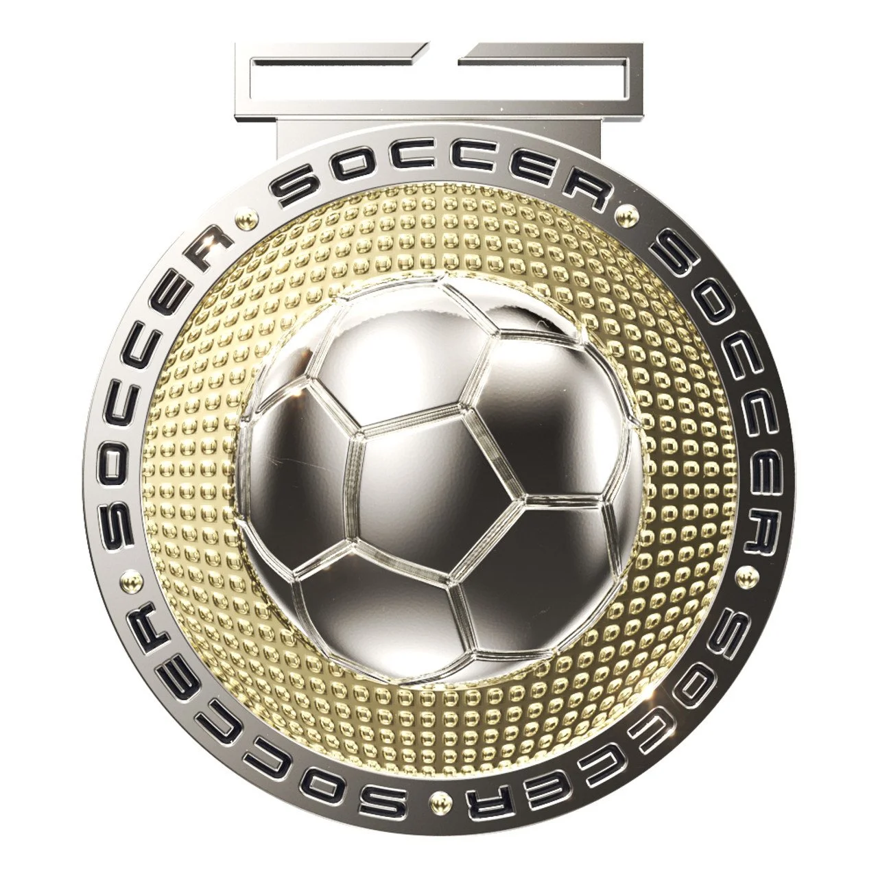 Dual Plated Soccer Medal 3" (Includes Ribbon)