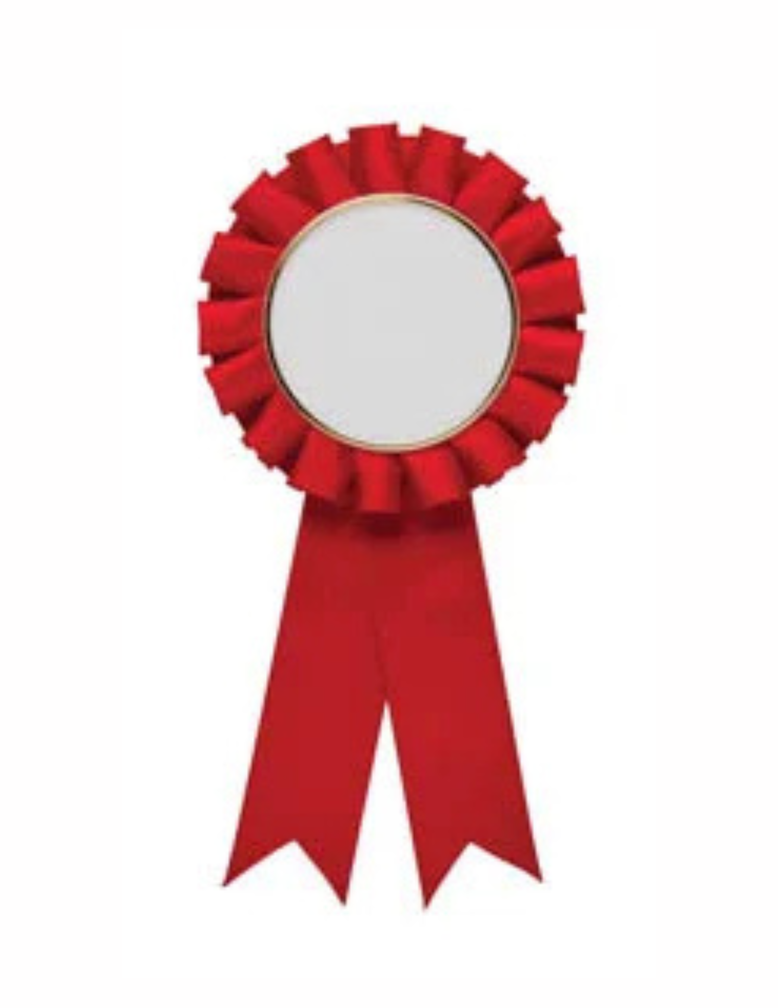 Red Rosette 6.5" (with Custom Sticker)