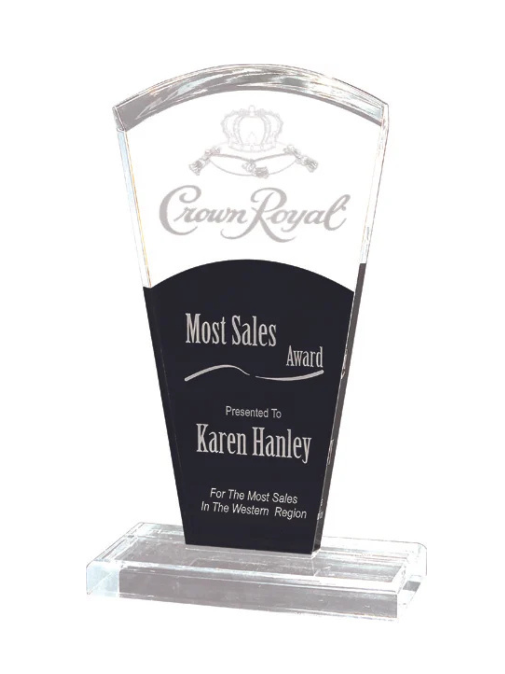 Black & Clear Galant Acrylic 3 Sizes (Engraving Included)