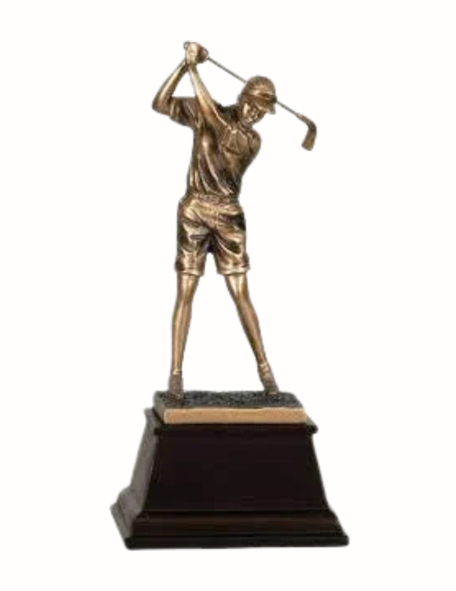 Bronze Female Resin Golf Award 13.25" (Includes Engraving)