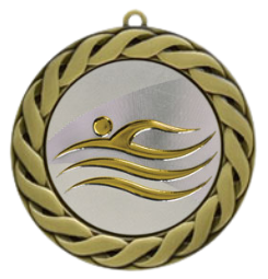 2.75" Lattice Swimming Medal (Includes Ribbon)