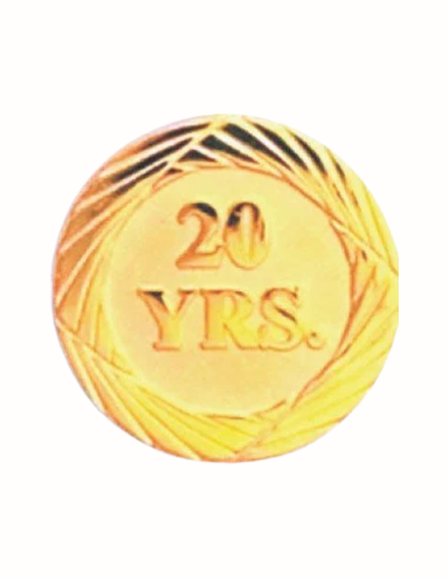 Gold 20 Years of Service Pin