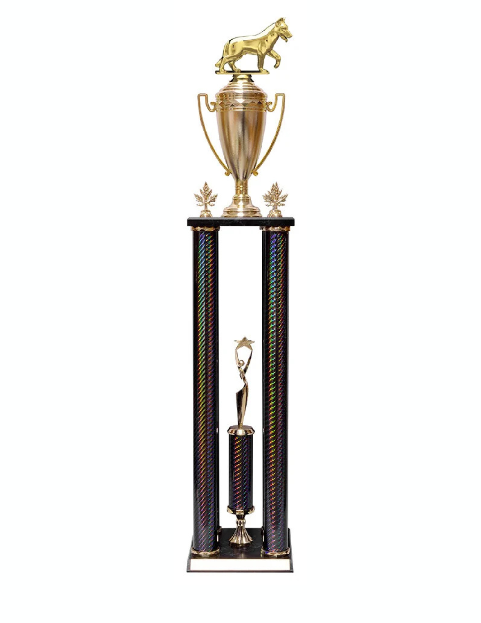 Tall Black Dog Show Trophy 40" (Includes Engraving)