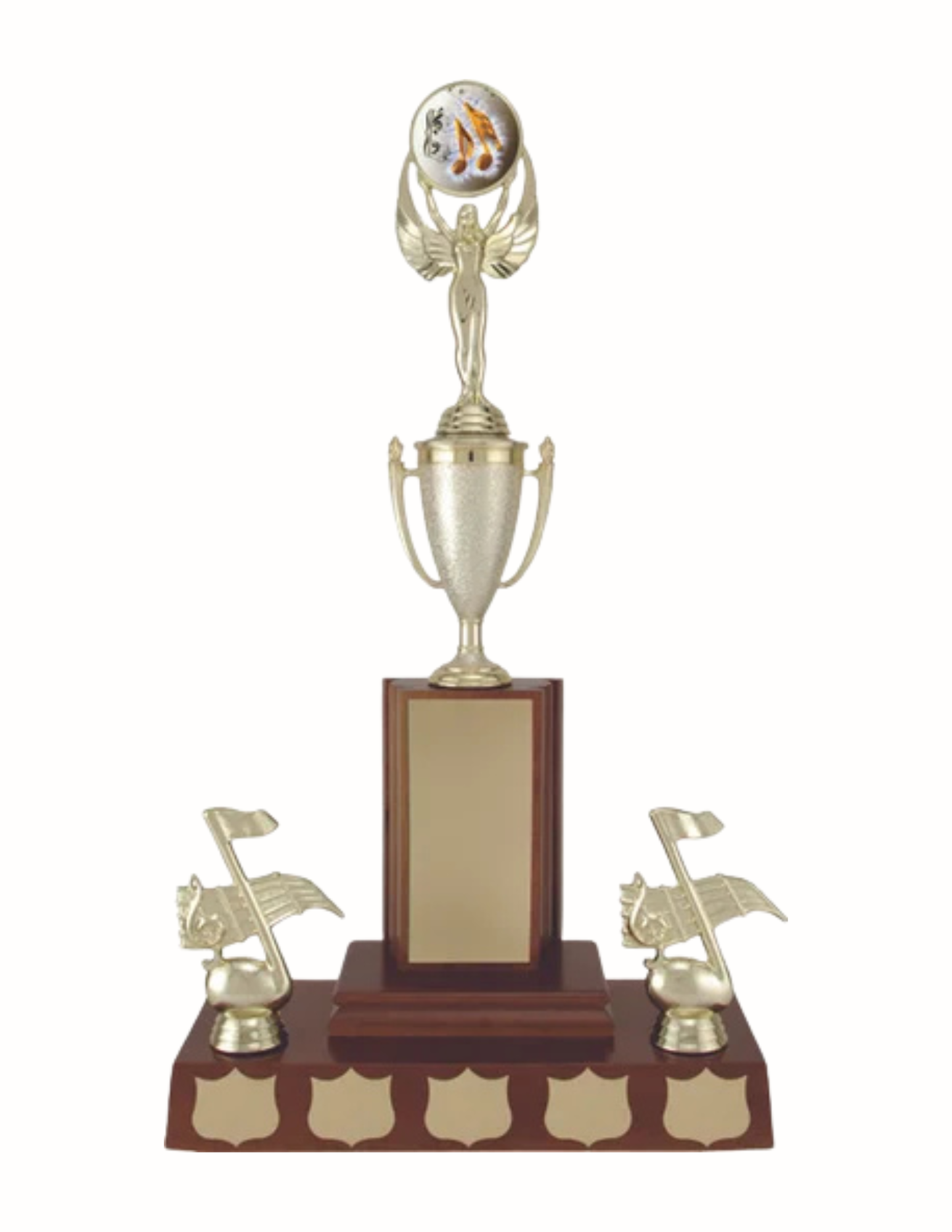 Stipple Cup Genuine Walnut Base 18.5"- Choose Your Topper (Includes Header Engraving)