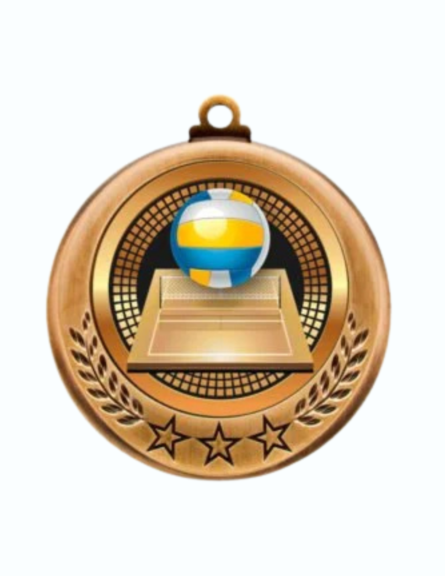 Spectrum Series Volleyball Medal- 2 sizes (Includes Ribbon)