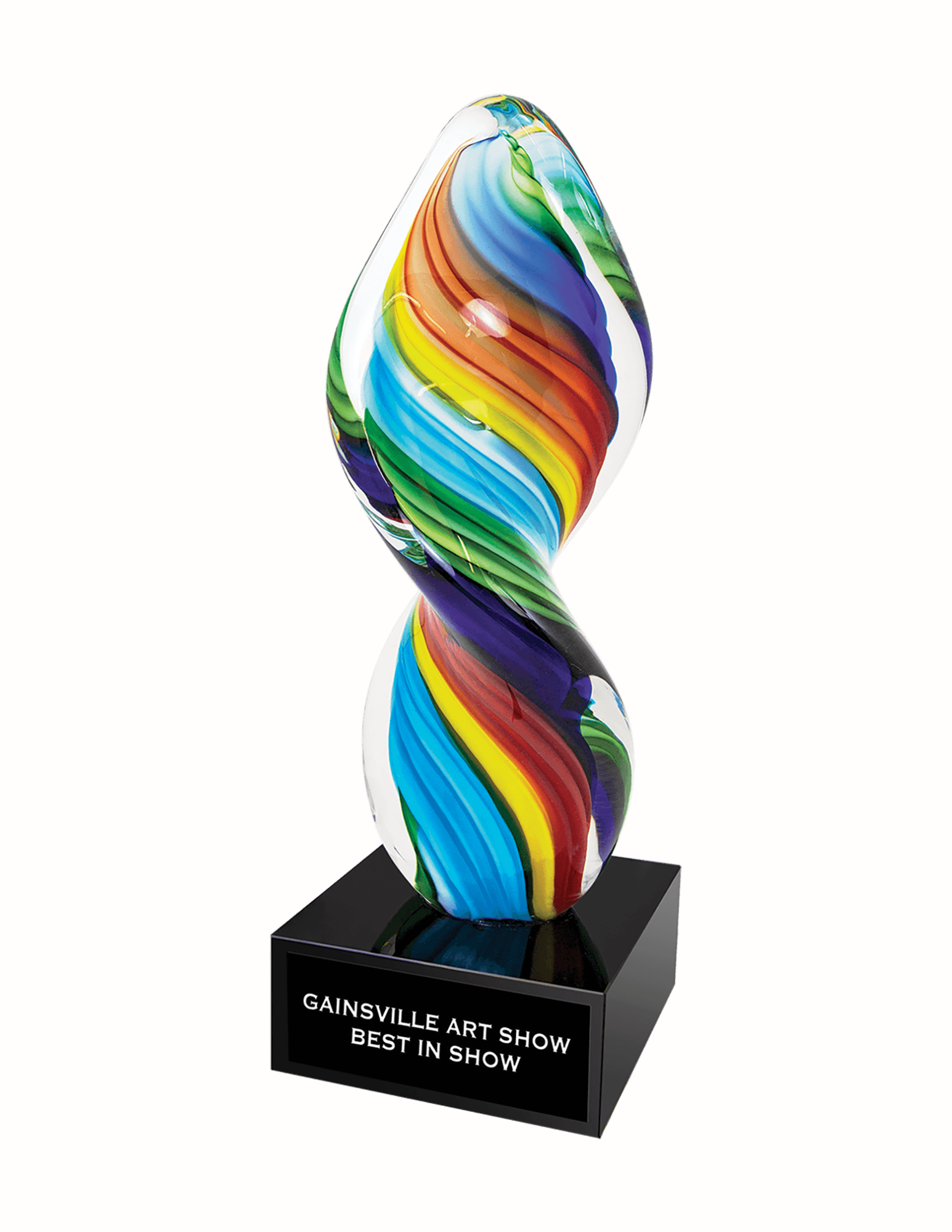 twist art glass rainbow