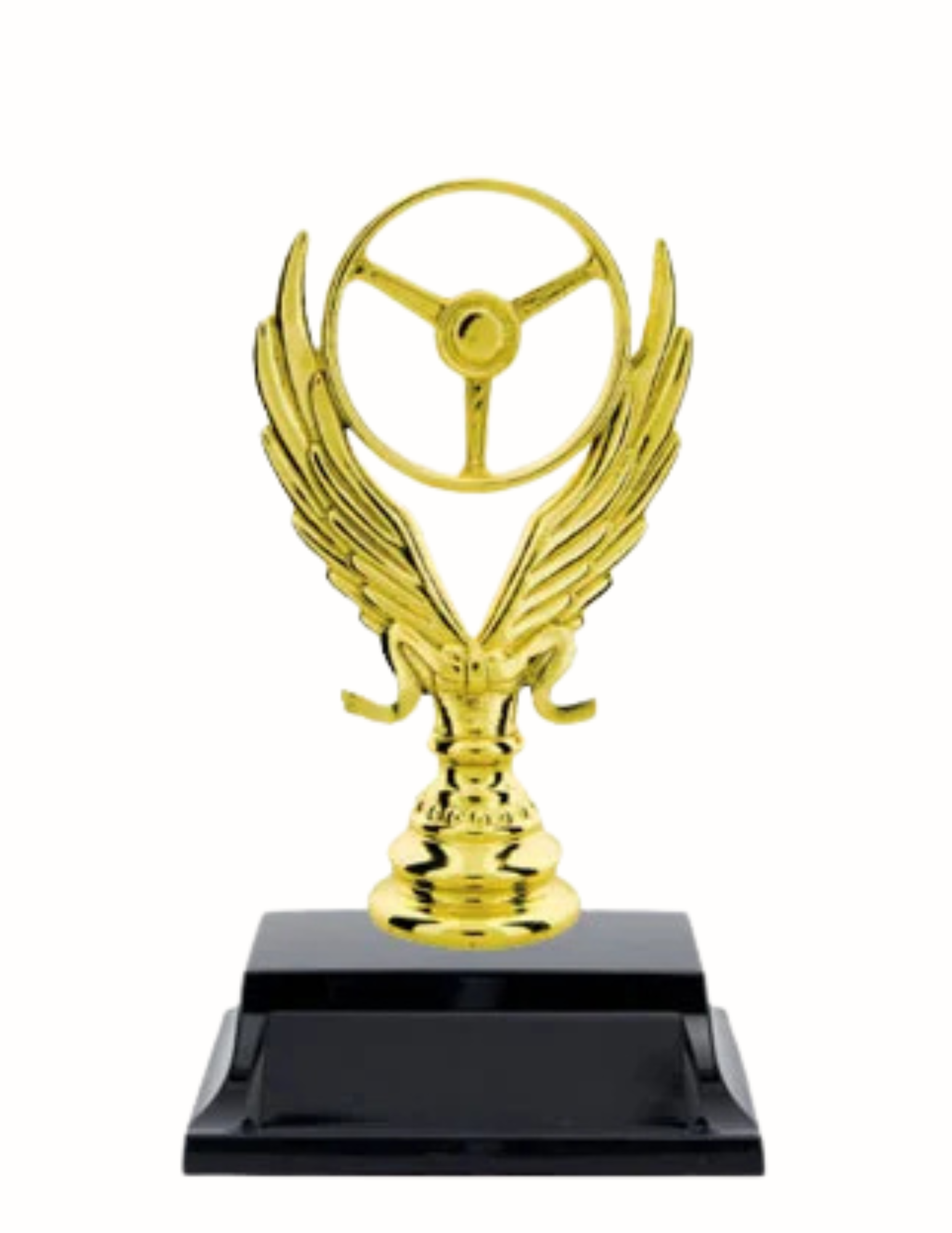 Gold Winged Wheel Racing Trophy 6" (Includes Engraving)