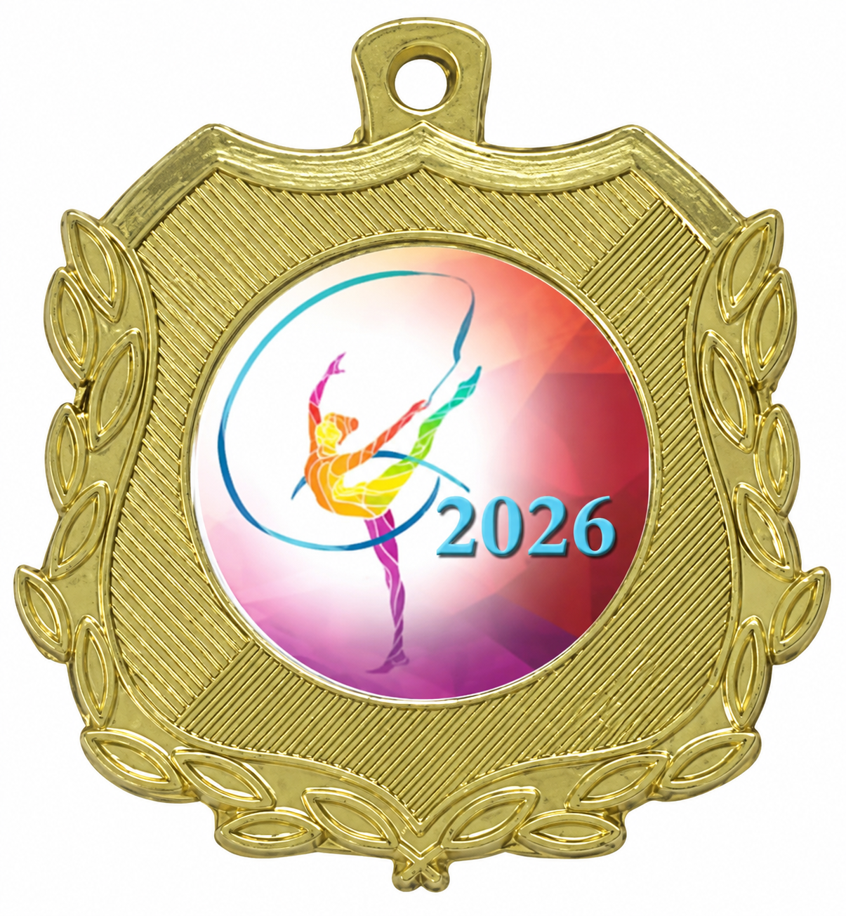 Shield Gymnastics Medal 1 7/8" (Includes Ribbon)