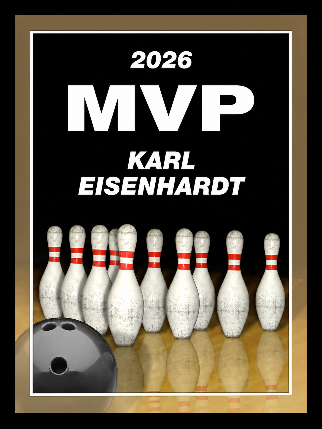 Graphic Bowling Plaque- 2 Sizes (Includes Engraving)