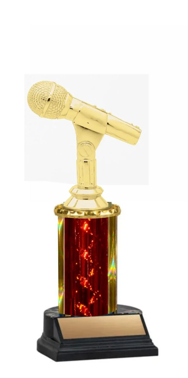 Microphone Trophy 9" Includes Engraving)