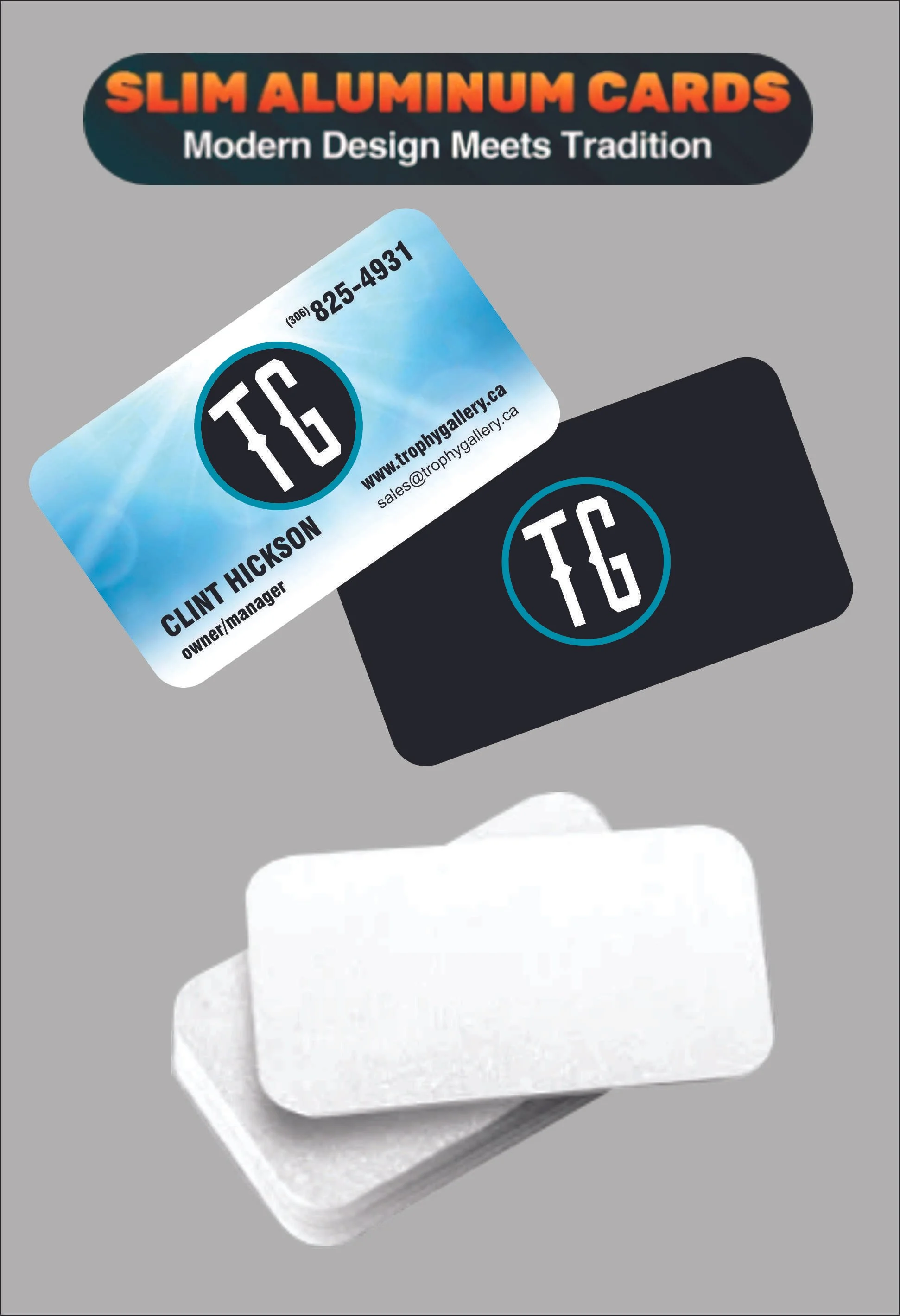 Double Sided Aluminum Business Card Full Color (Includes Customization)