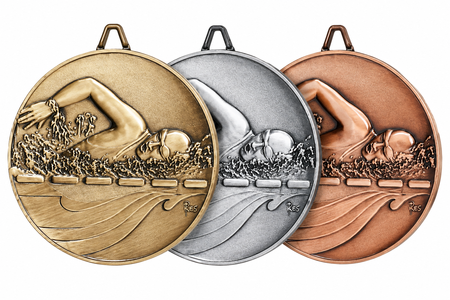 Heritage Female Swimming Medal 2.5" (Includes Ribbon)