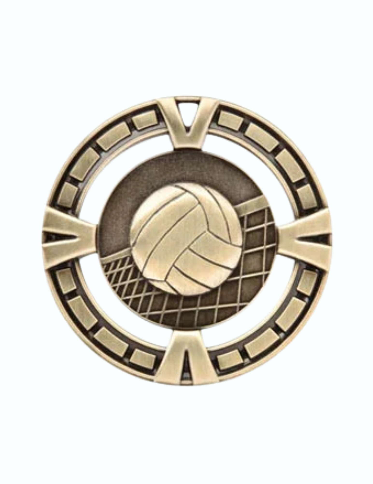 Varsity Volleyball Medal 2.5" (Includes Ribbon)