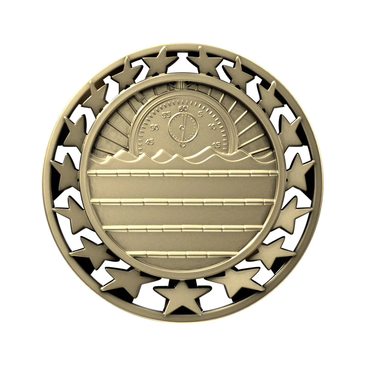 Swimming Star Medal 2.5" (Includes Ribbon)