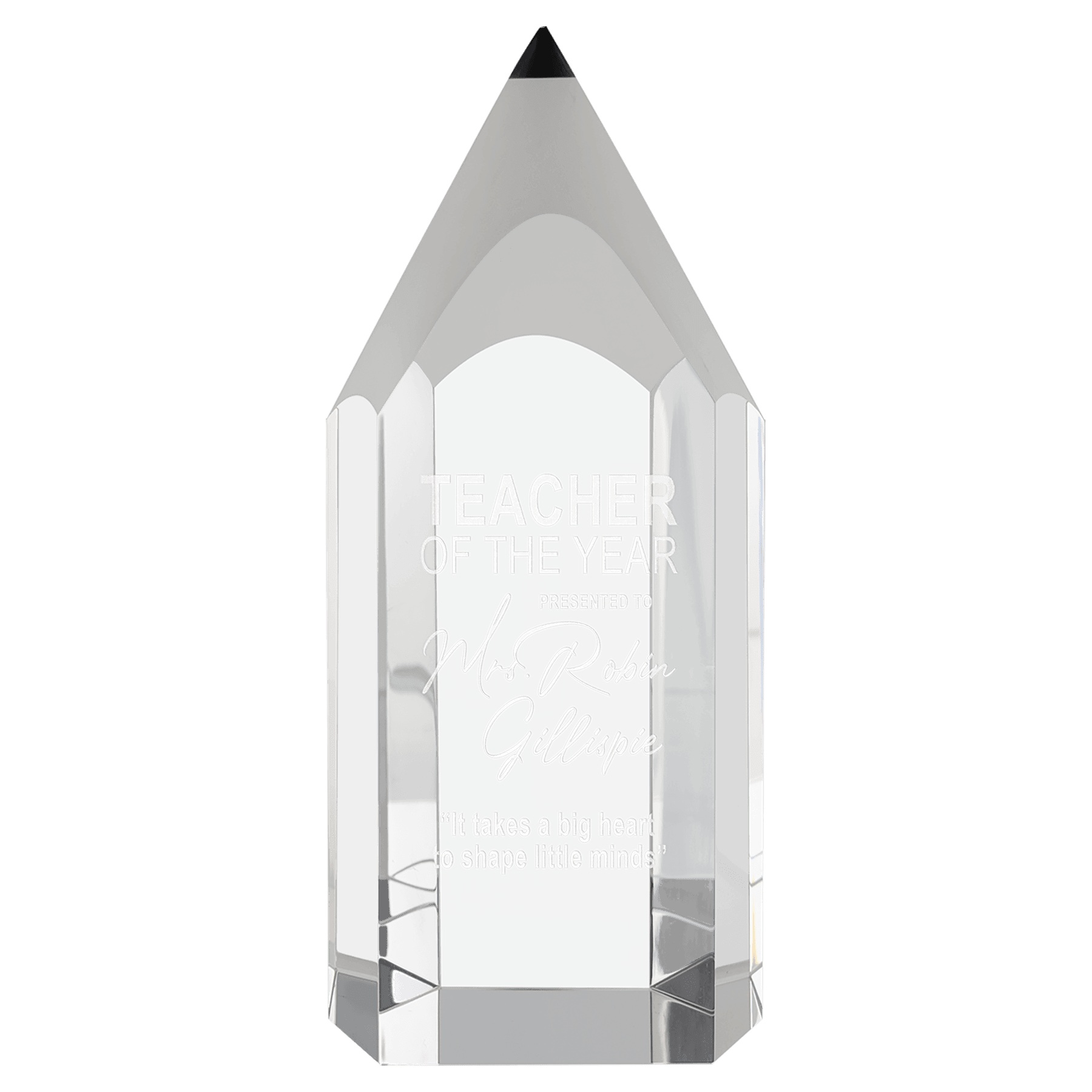 7.75" Crystal Pencil Award (Includes Engraving)