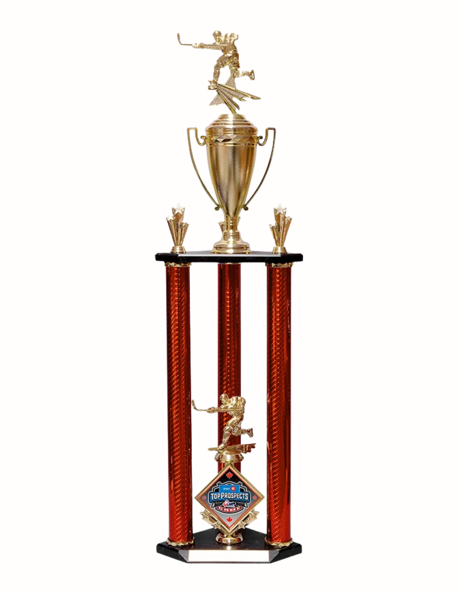 3 Post Set Cup Large Trophy Assembled, Choose your color and topper!- 3 Sizes (Include Engraving)