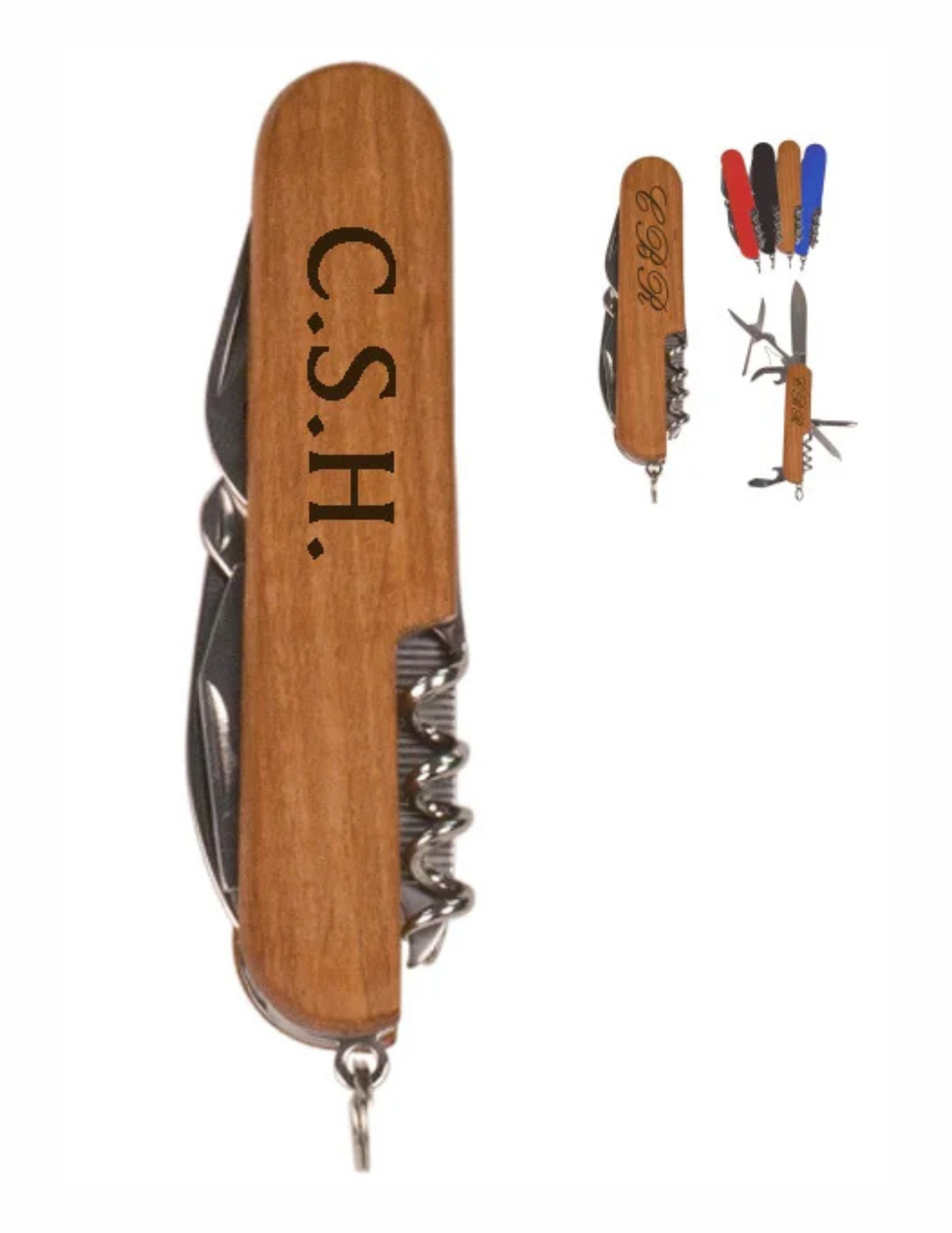 8 Function Pocket Knife 3.5" (Includes Engraving)