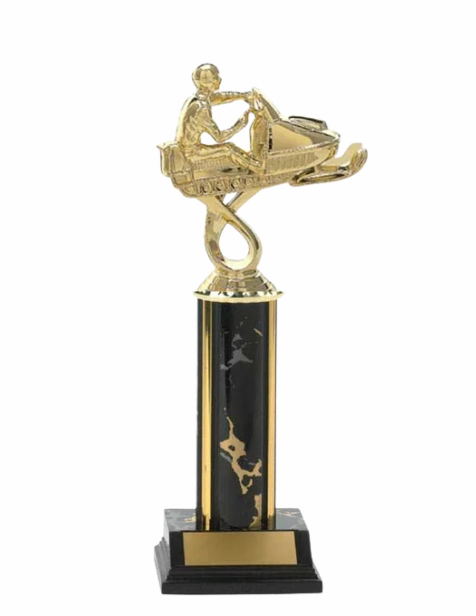 Assembled Thin Snowmobile Trophy 11" (Includes Engraving)