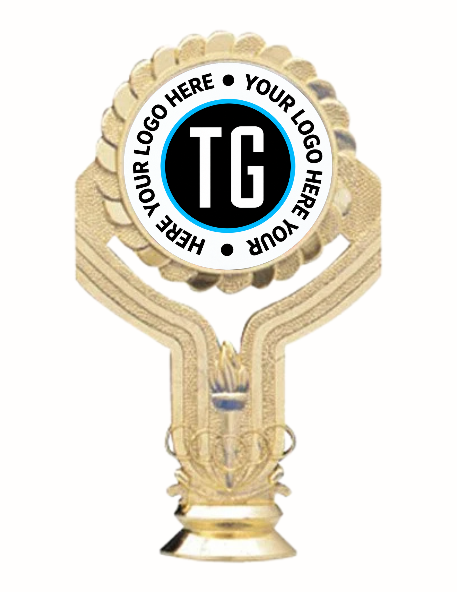 Custom insert olympia trophy topper