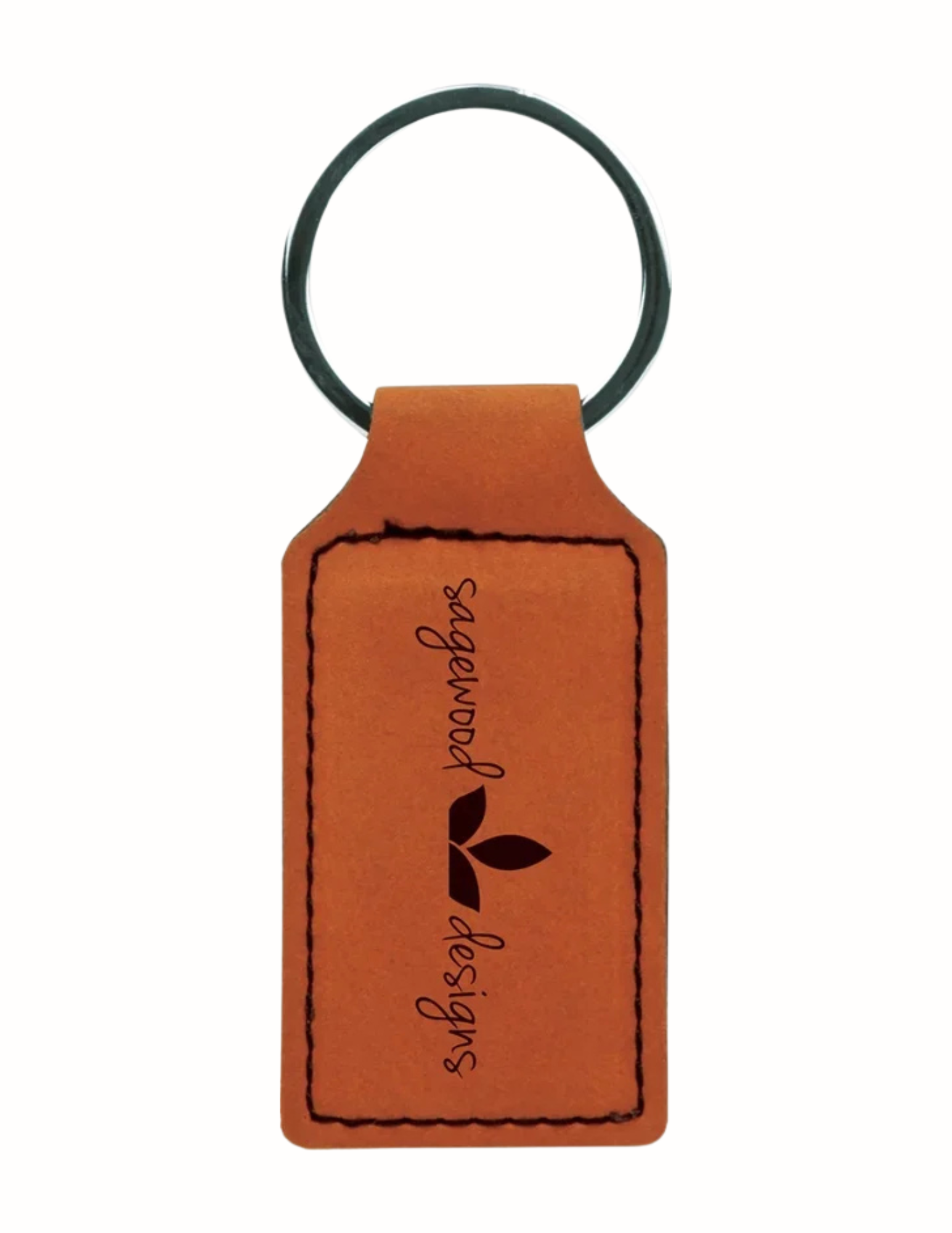 Leatherette Rectangle Keychain 2.75" x 1.25"- 6 Colours (Includes Engraving)