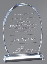 Oval Crystal Award- 3 Sizes (Includes Engraving)