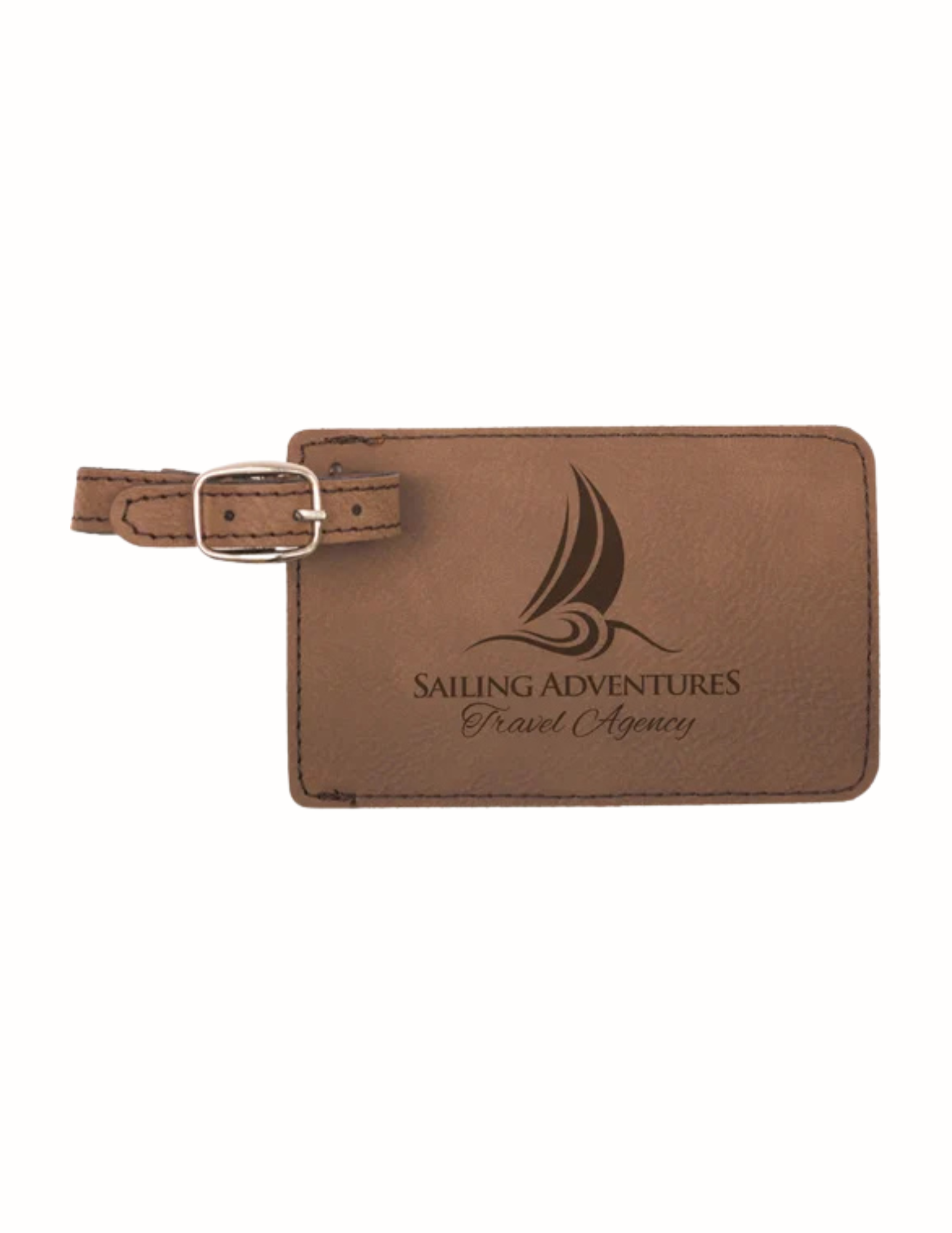 Leatherette Luggage Tag 4.25"(L) x 2.75"(H)- 7 Colors (Includes Engraving)