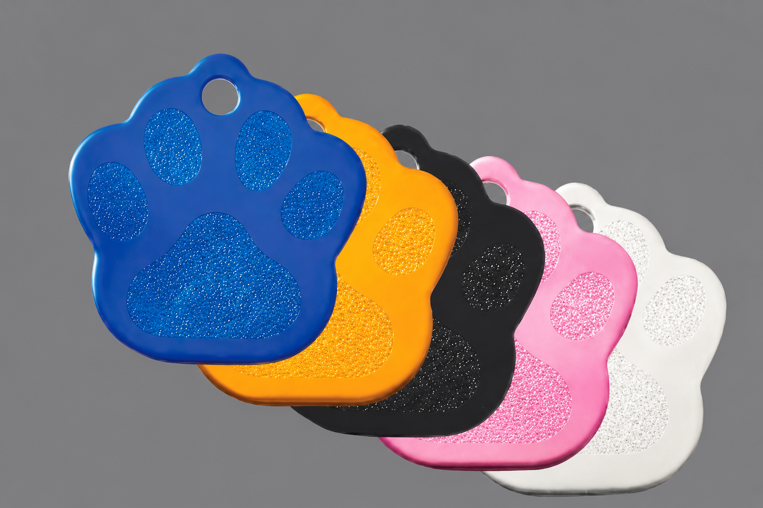 Paw Print Pet Tag 1.375" (Includes Engraving)