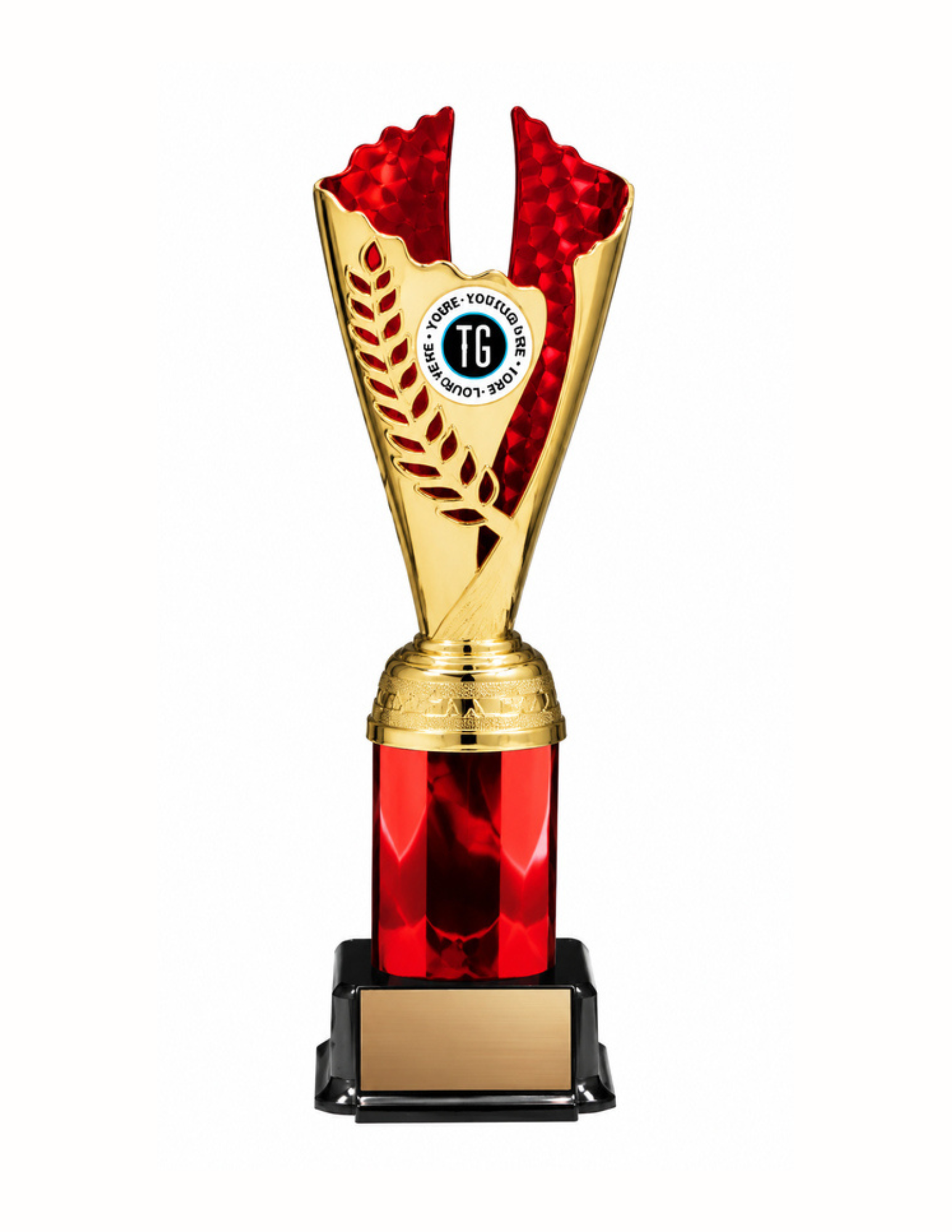 Fire & Ice Wreath Trophy- 3 Sizes, 2 Colors (Includes Engraving)