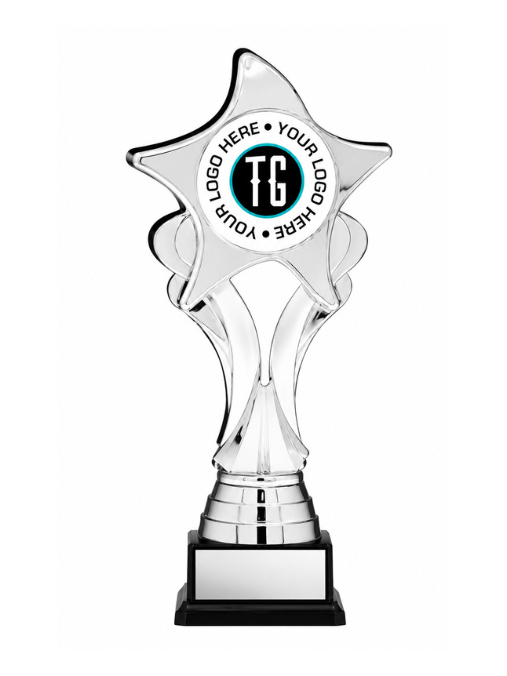 Silver Nova Star Custom Trophy-3 sizes (Includes Engraving)