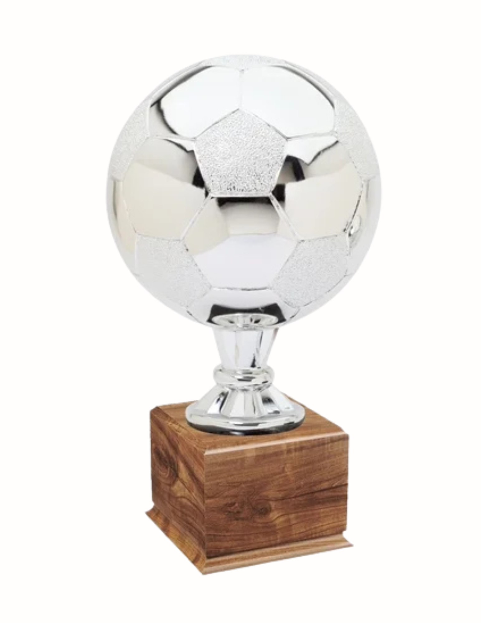 Silver Soccer Ball Trophy