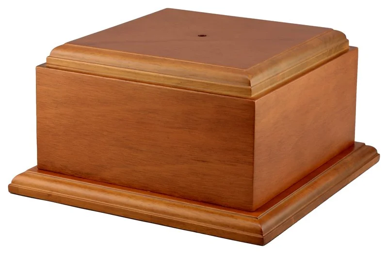 Walnut Finish Base 9.5"x 9.5" x 5.25"