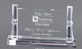 Landscape Atkinson Crystal Award 5.5" x 10" (Includes Engraving)