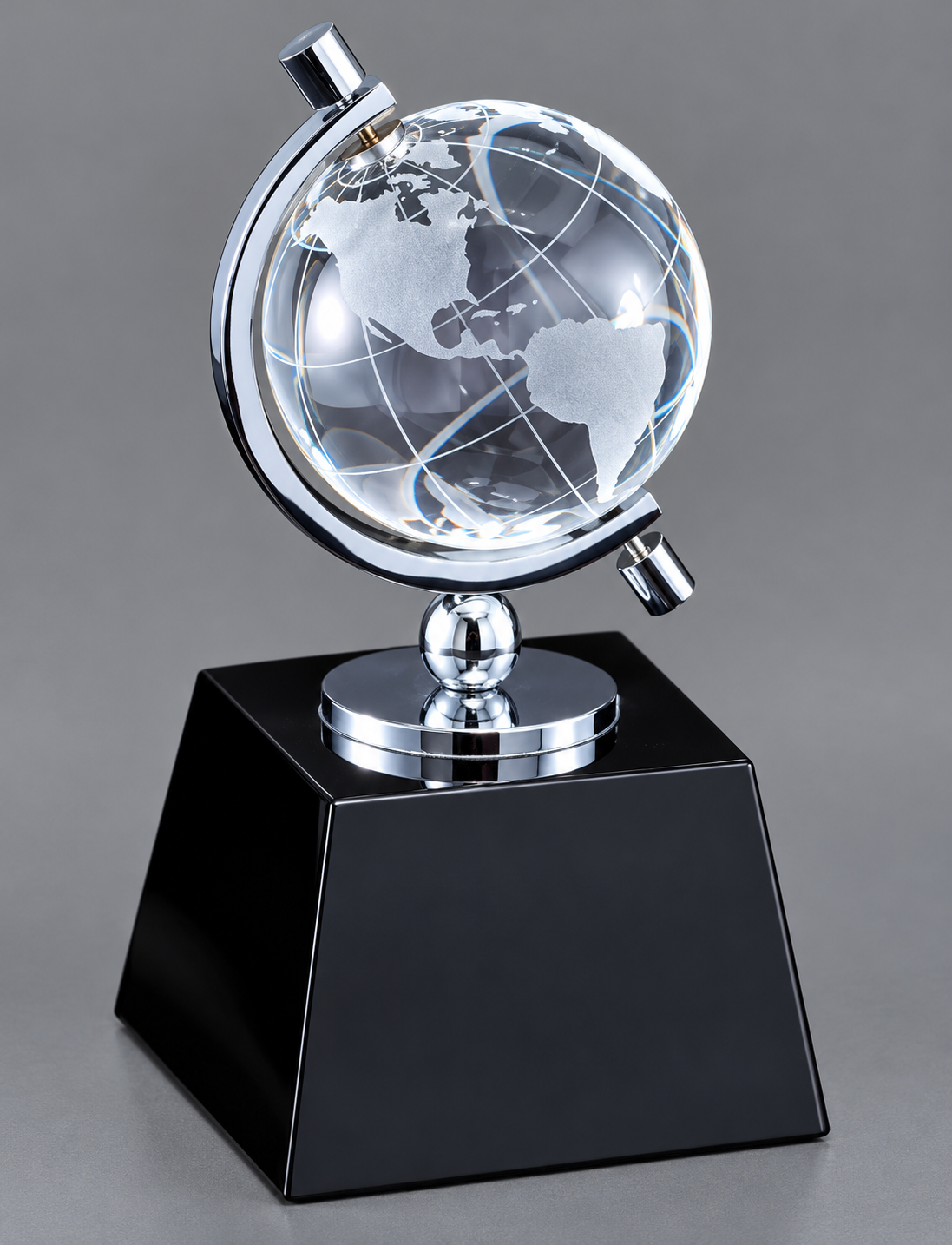 Crystal Globe on black base