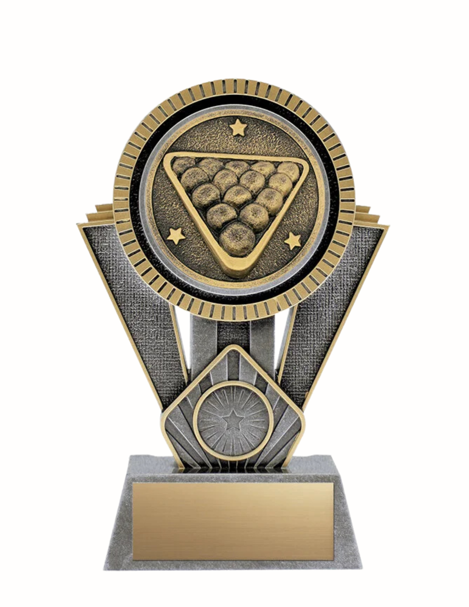 Apex Billiards Resin Trophy- 4 Sizes, 2 Colors (Includes Engraving)