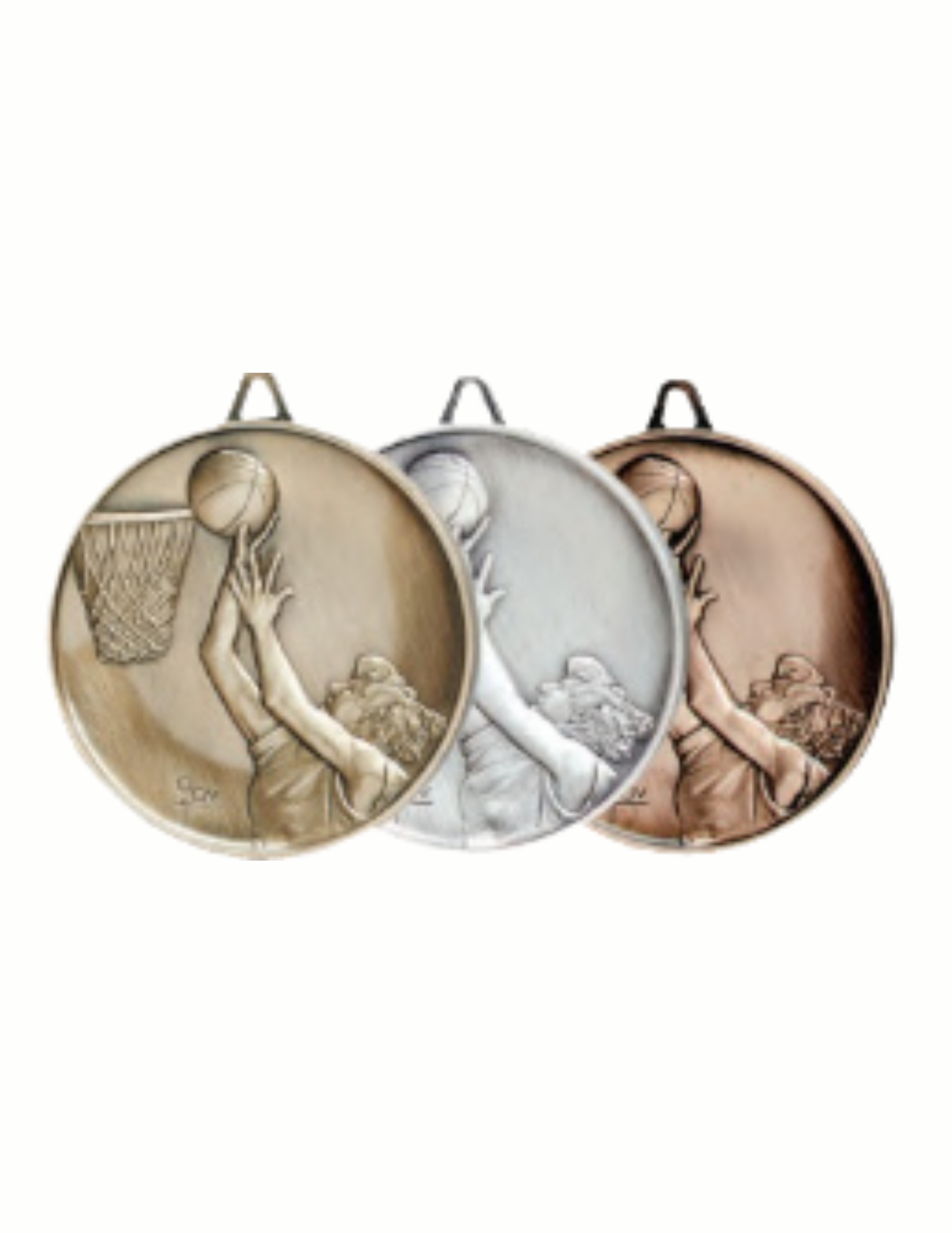 Heritage Female Basketball Medal 2.5" (Includes Ribbon)