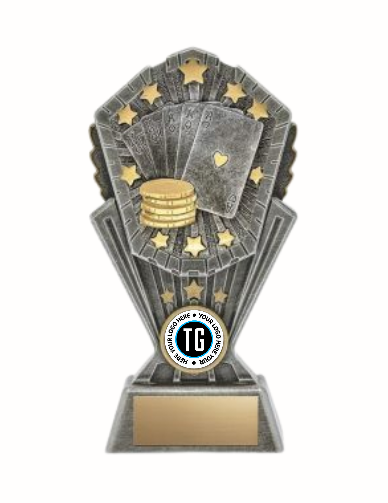 Cosmos Resin Poker Trophy- 3 Sizes (Includes Engraving)
