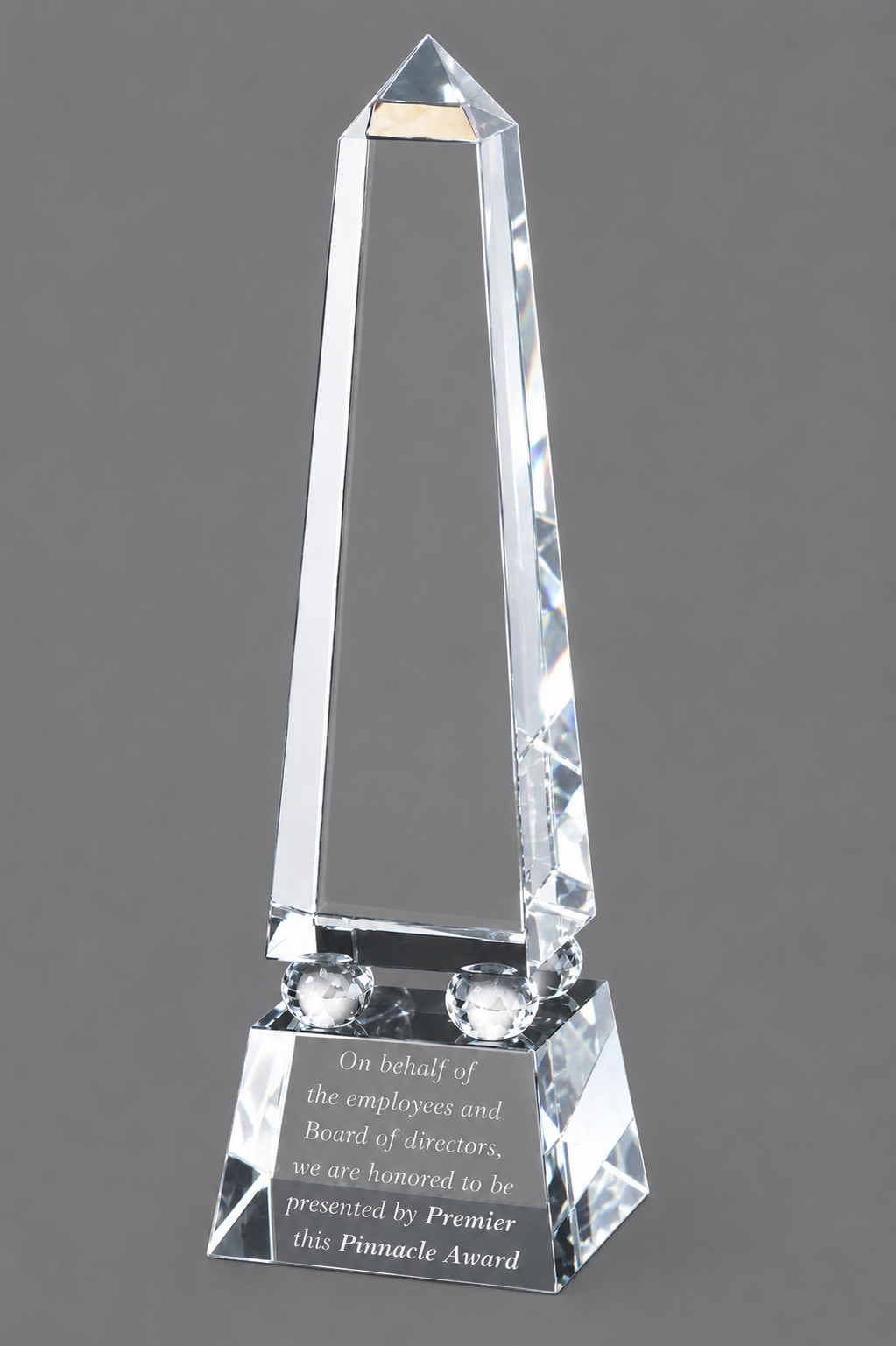 Obelisk Crystal Award 11" (Includes Engraving)