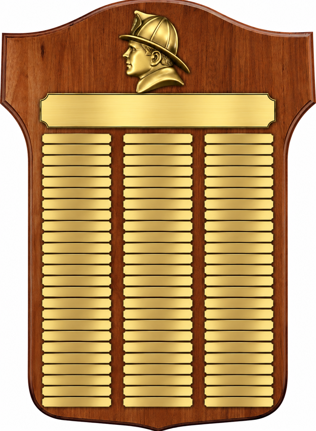 Genuine Walnut Thomas Frrefighter Annual Shield Plaque.png