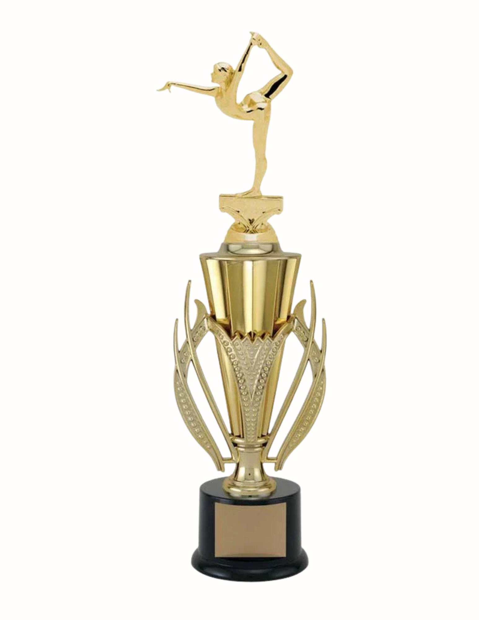 Gold Gymnastics Trophy- 2 Sizes (Includes Engraving)