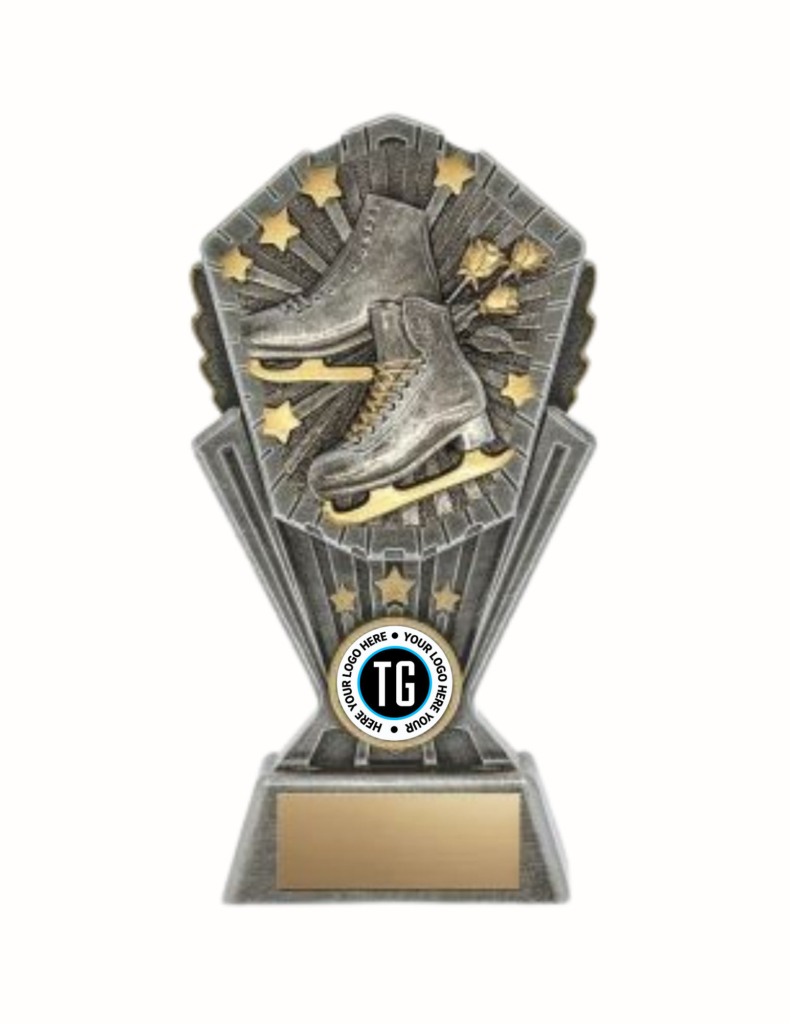 Cosmos Resin Figure Skating Trophy- 4 Sizes (Includes Engraving)