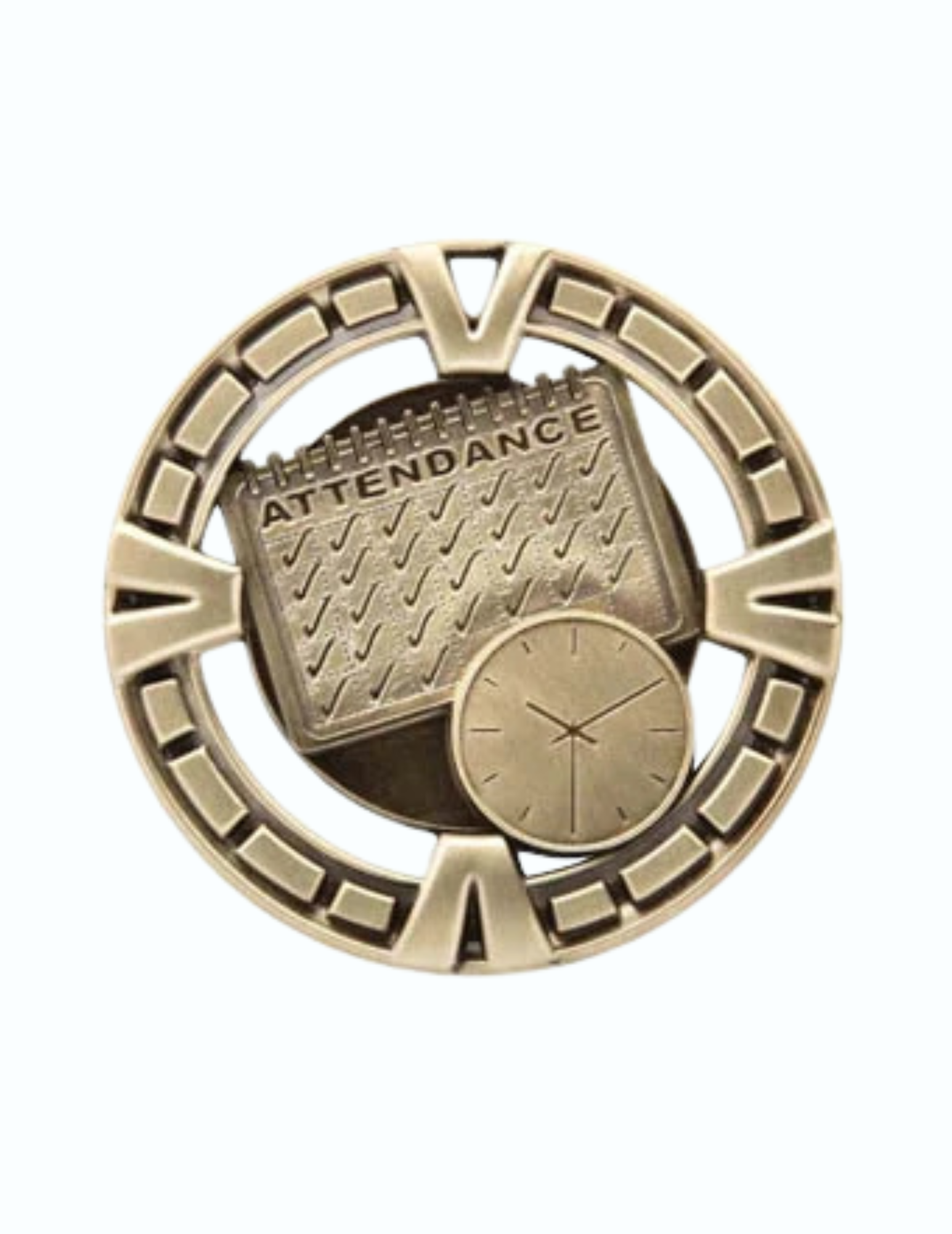 Varsity Perfect Attendance Medal 2.5" (Includes Ribbon)