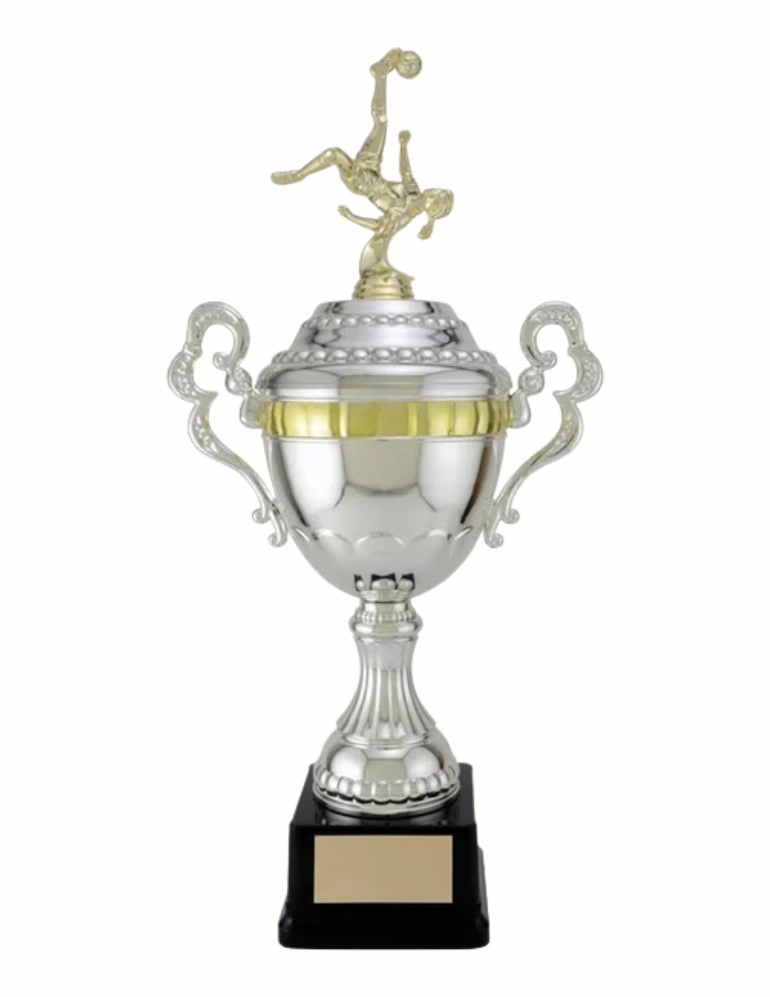 Silver Viceroy Plastic Cup- 5 Sizes, Choose Your Topper (Includes Engraving)