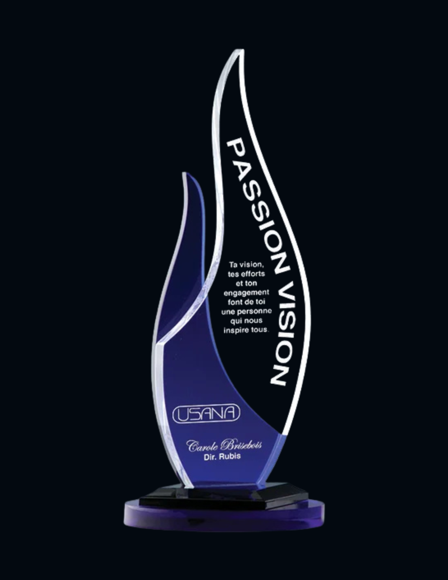 Freeform Fire & Ice Award 2 Sizes (Engraving Included)