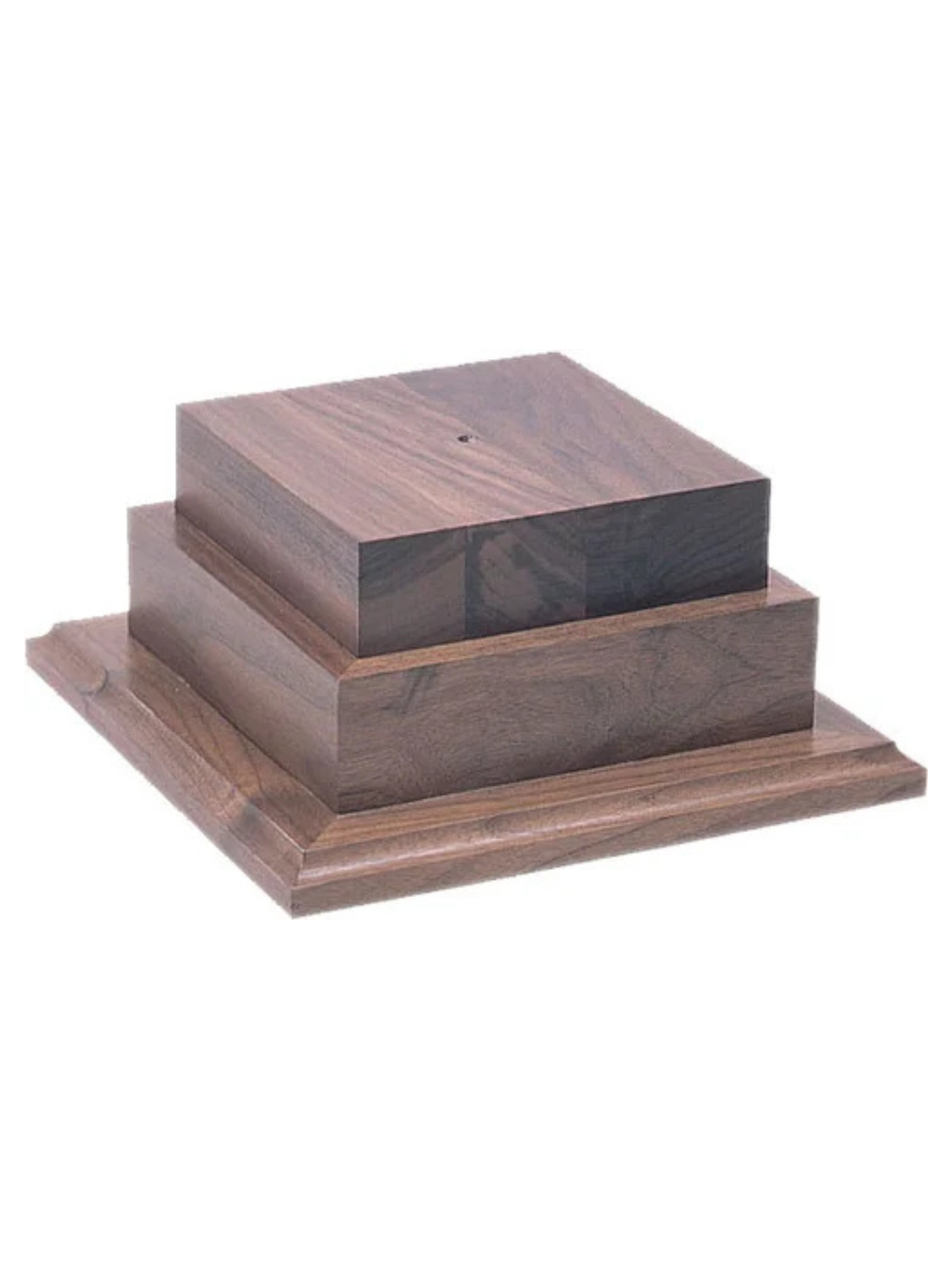 Genuine Walnut 2 Tier Base 10.25” x 10.25” x 4.5”