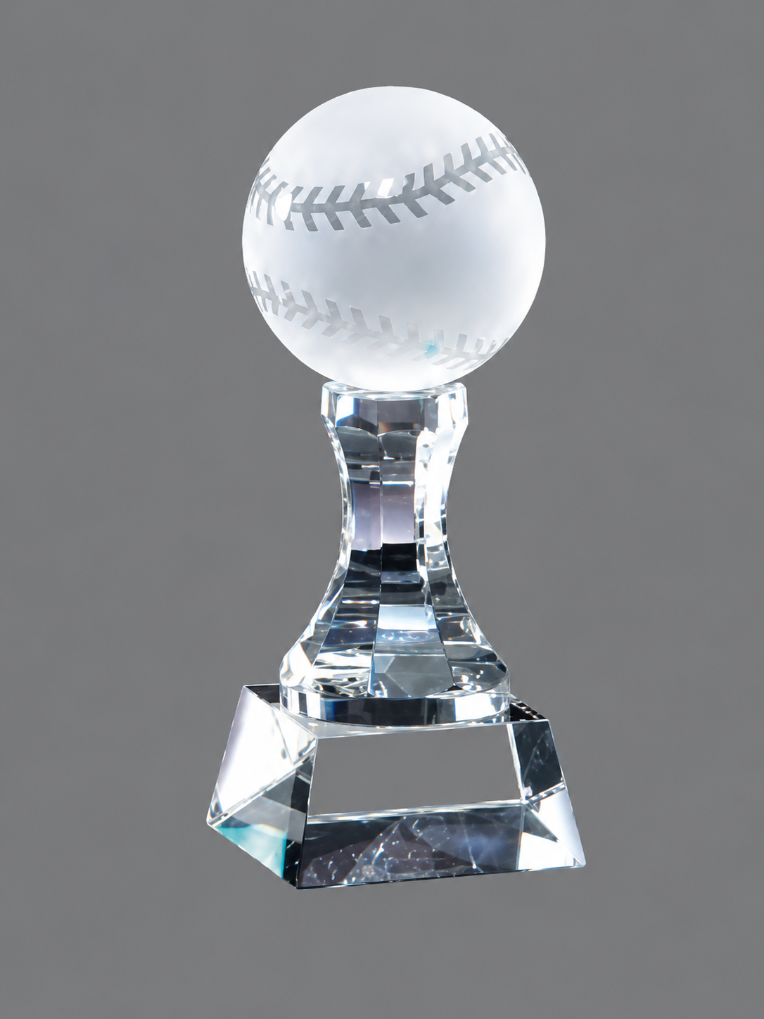 Baseball/Softball Crystal Tower Award 3" x 8" (Includes Engraving)