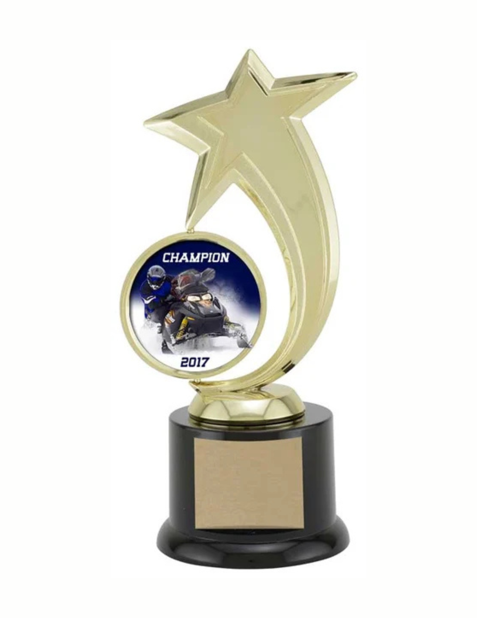 Snowmobile Star Spinner 8" (Includes Engraving)