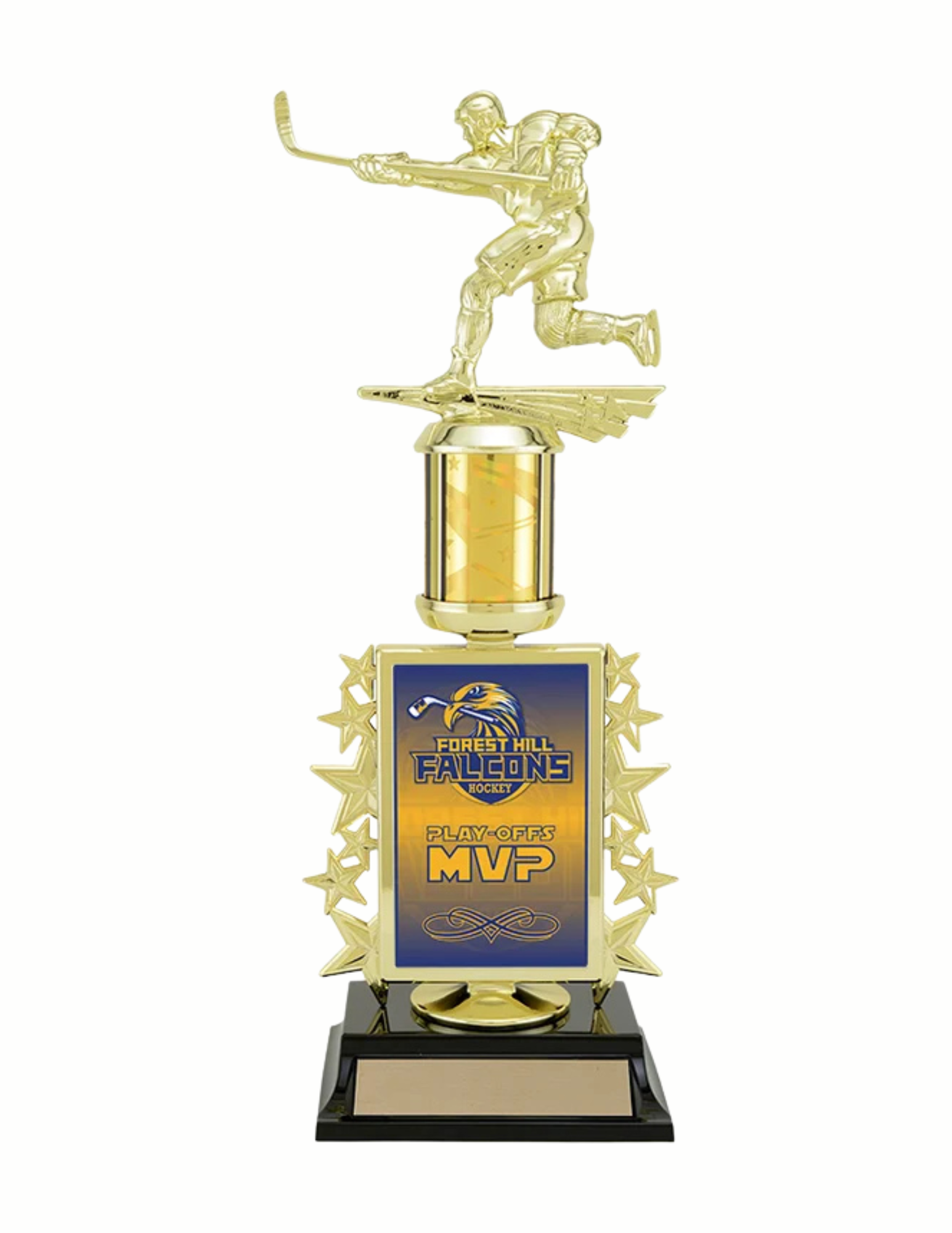 Superstar Yellow Hockey Trophy