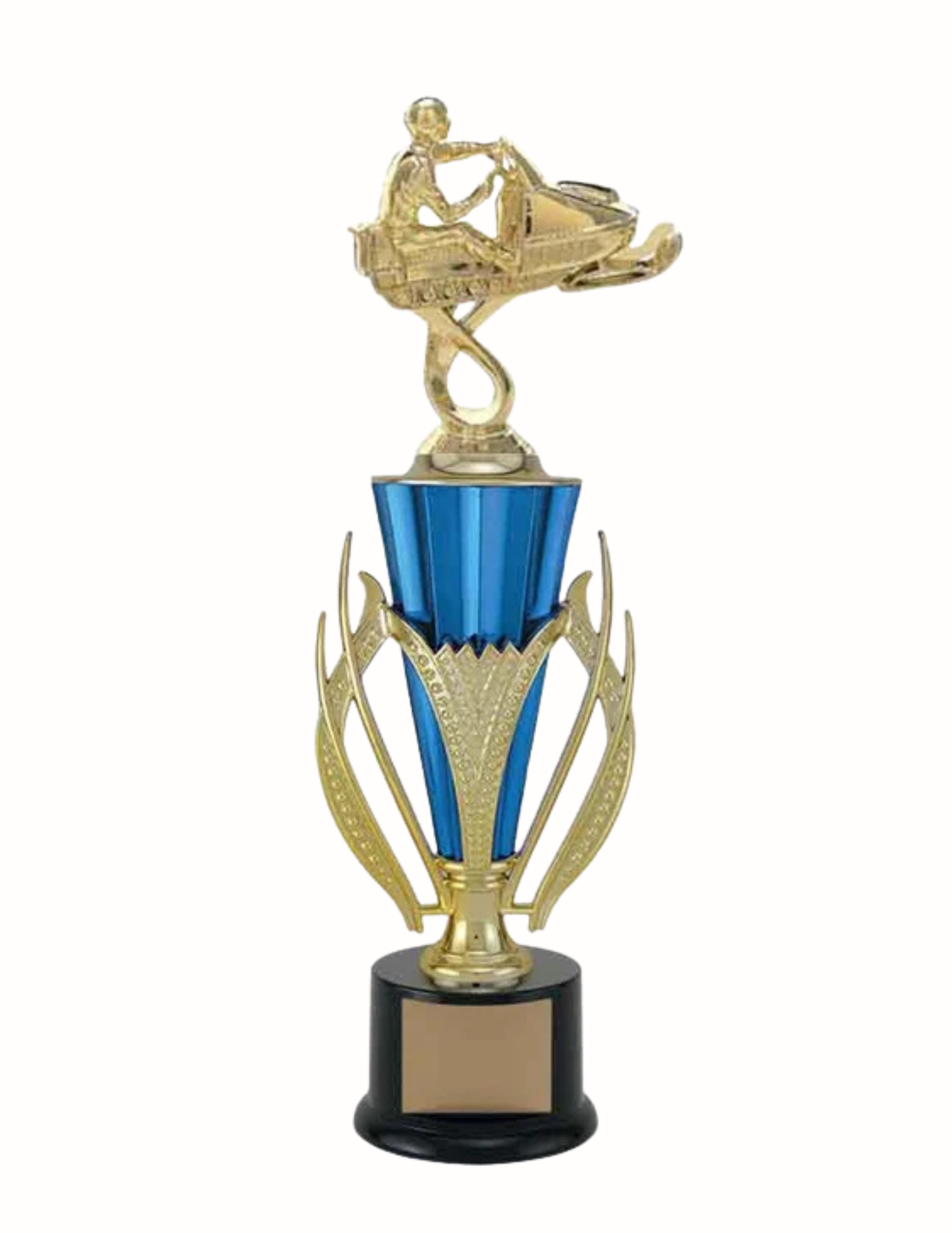 Blue Gold Snowmobile Trophy- 2 Sizes (Includes Engraving)