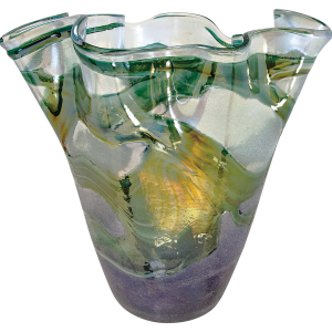 Flower Vase 11.25" Art Glass Vase